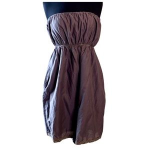 FEI Strapless Dress Mauve Size Large Pockets ANTHROPOLOGIE